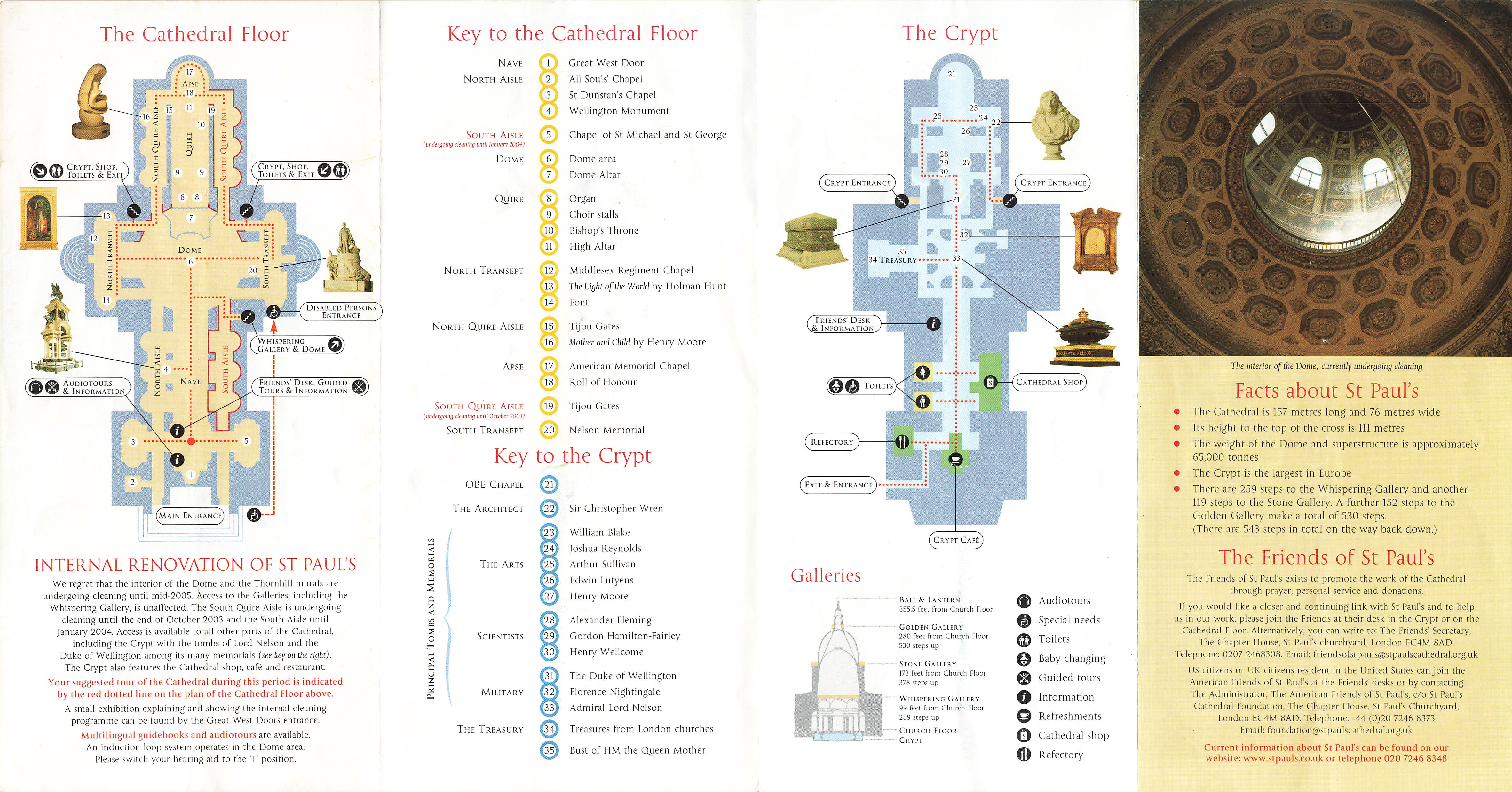 ST Paul's Cathedral Visitor Information (2003) page 02